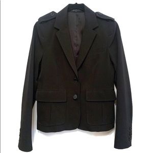 Theory Black Jacket with Shoulder Tabs-Size 4